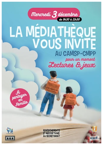 Affiche - CMPP-CAMSP-Lecture partagée -  - © 2025 La Chose Verte/Stéphane Hautemanière