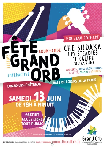 Affiche - A3-Fête Grand Orb-2026 -  - © 2026 La Chose Verte/Stéphane Hautemanière